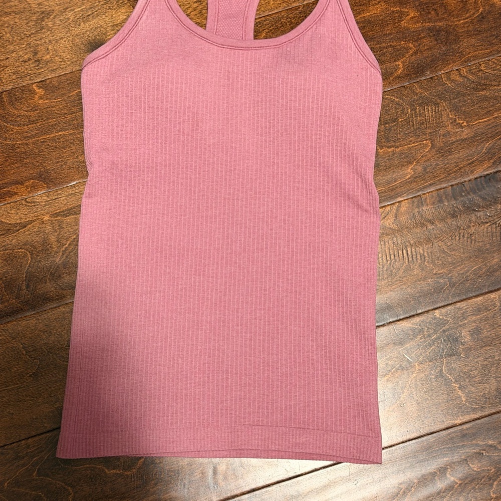Ebb to the street Lululemon Women's Pink Ribbed Tank Top